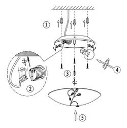Накладной светильник Globo Burgundy 40404-1