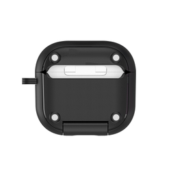 Чехол с замком и подставкой для наушников AirPods 4, черный цвет, серия PECQ Series от Dux Ducis