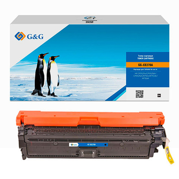 Картридж G&G аналог HP CE270A/650A для CP5525/CP5520/M750 черный 13.5k с чипом