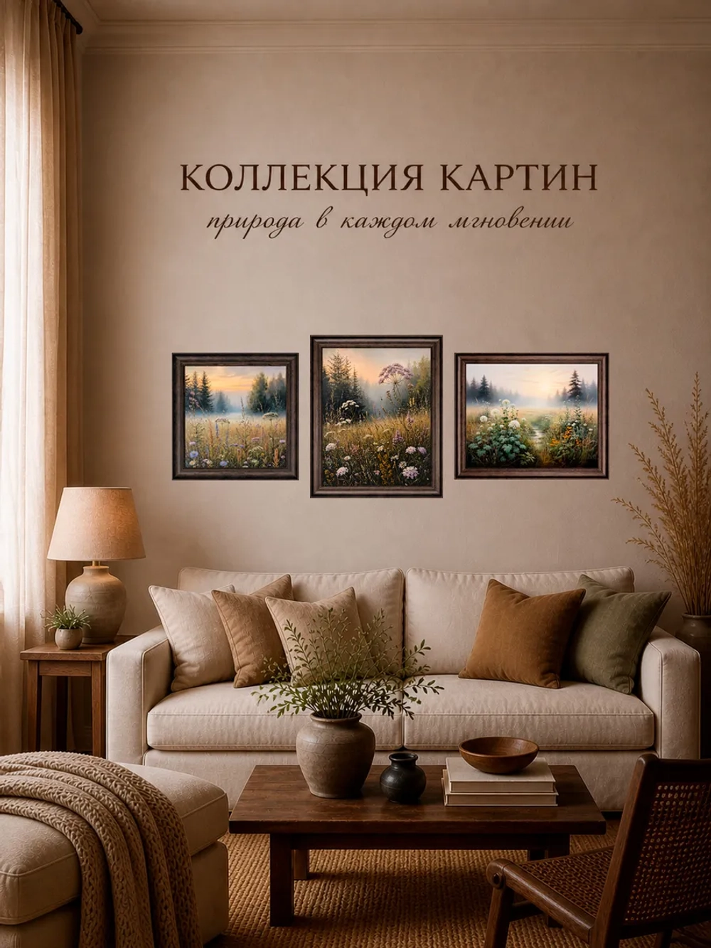 Картина на стену для интерьера 36х36 см