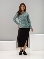 Лонгслив ЛНкл-081/шалфей-зебра