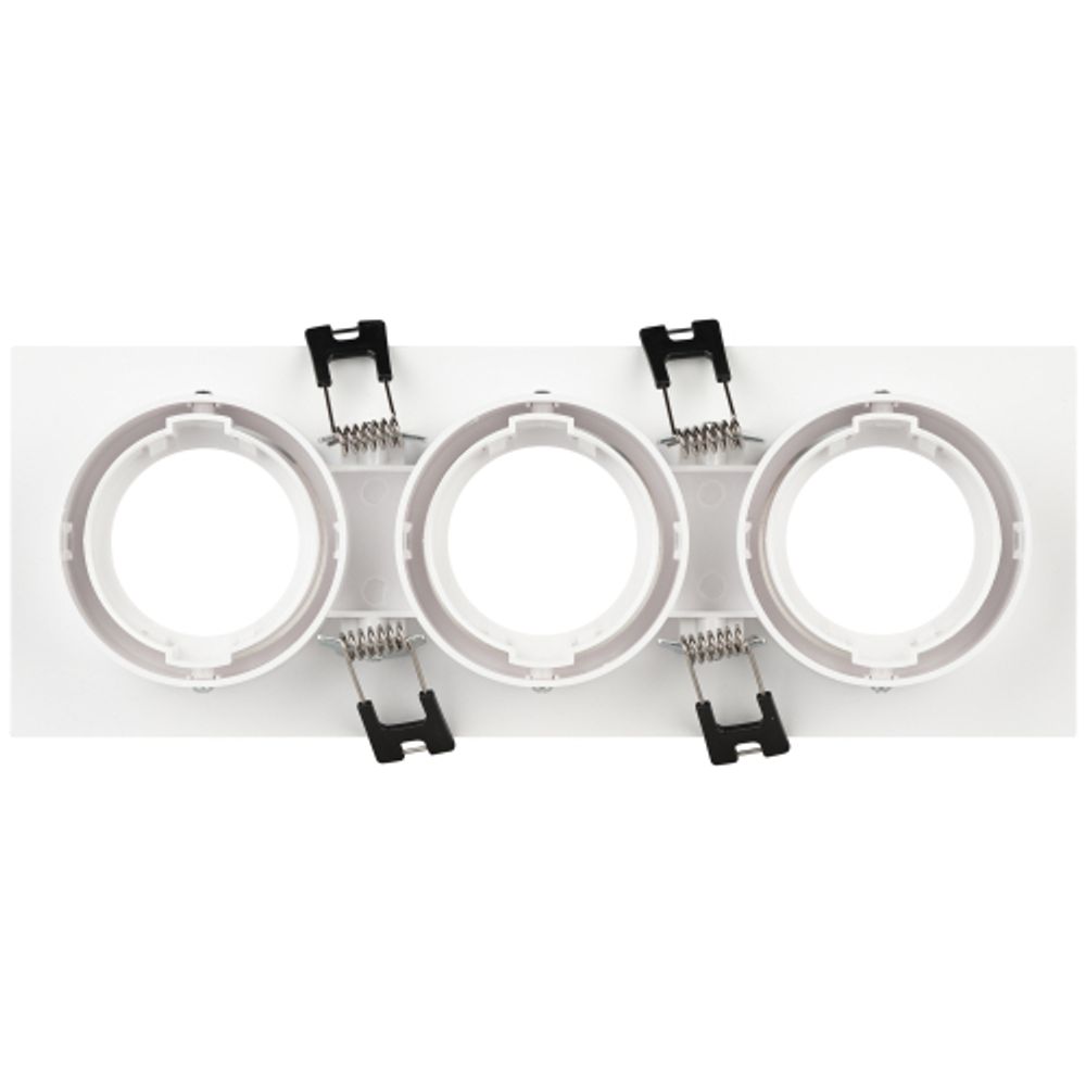 Встраиваемый светильник декоративный ЭРА KL92-3 WH MR16/GU5.3 белый, пластиковый | Декоративные встраиваемые светильники