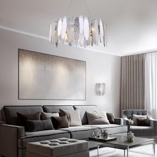 Умная подвесная люстра Bogate's с фактурным стеклом