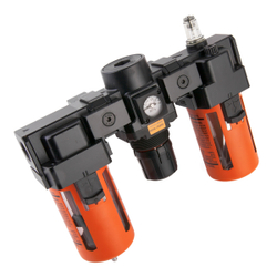 WDK-70240 Блок подготовки воздуха 1/2" с влагоотделителем, лубрикатором, регулятором и манометром