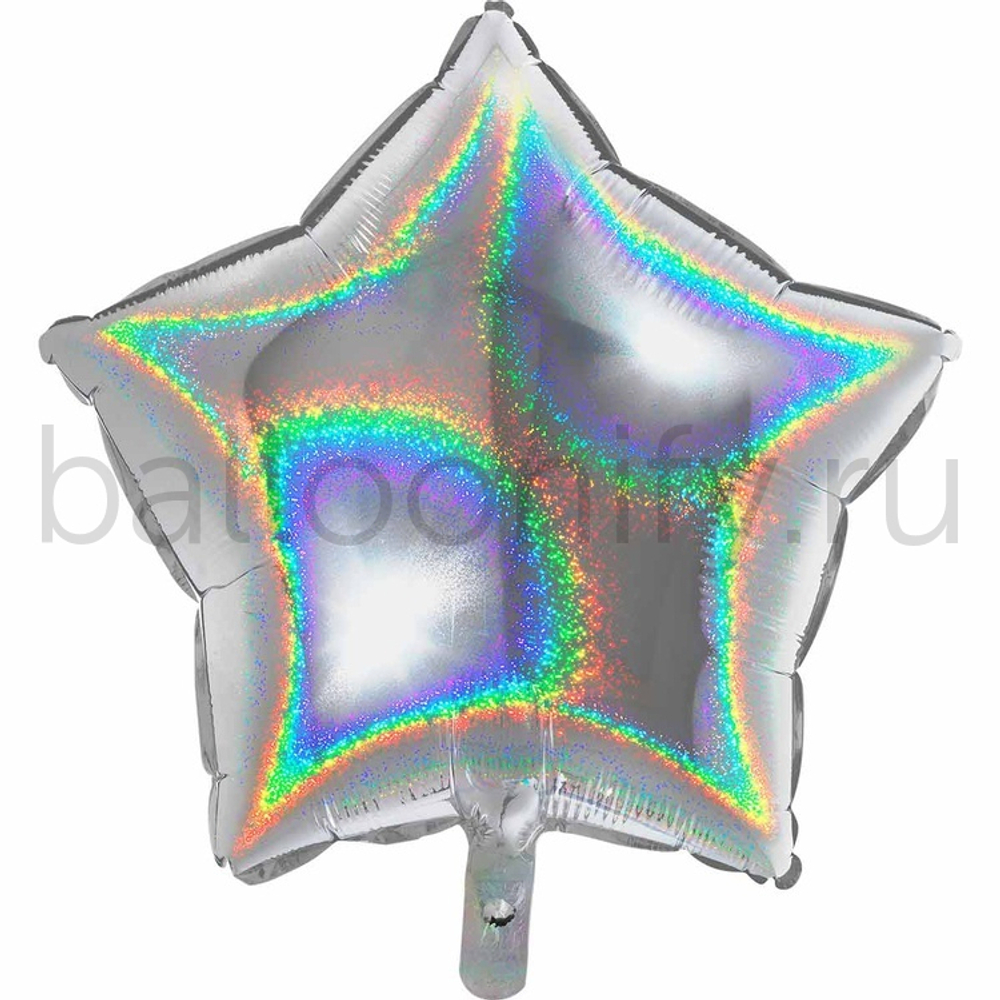 Фольгированная фигура, звезда, 18"/46СМ 18" Silver