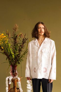 Рубашка Embroidered Ornamental Pattern Shirt