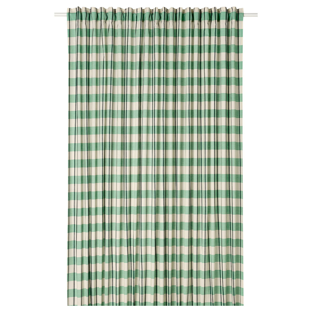Штора IKEA GLANSHAGTORN (ГЛАНШАГТОРН), Зеленый, 300х250 см