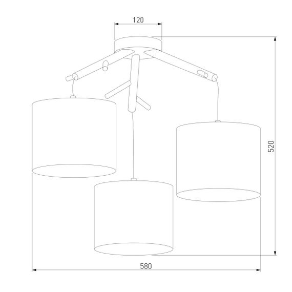 Подвесная люстра TK Lighting 6553 Albero White