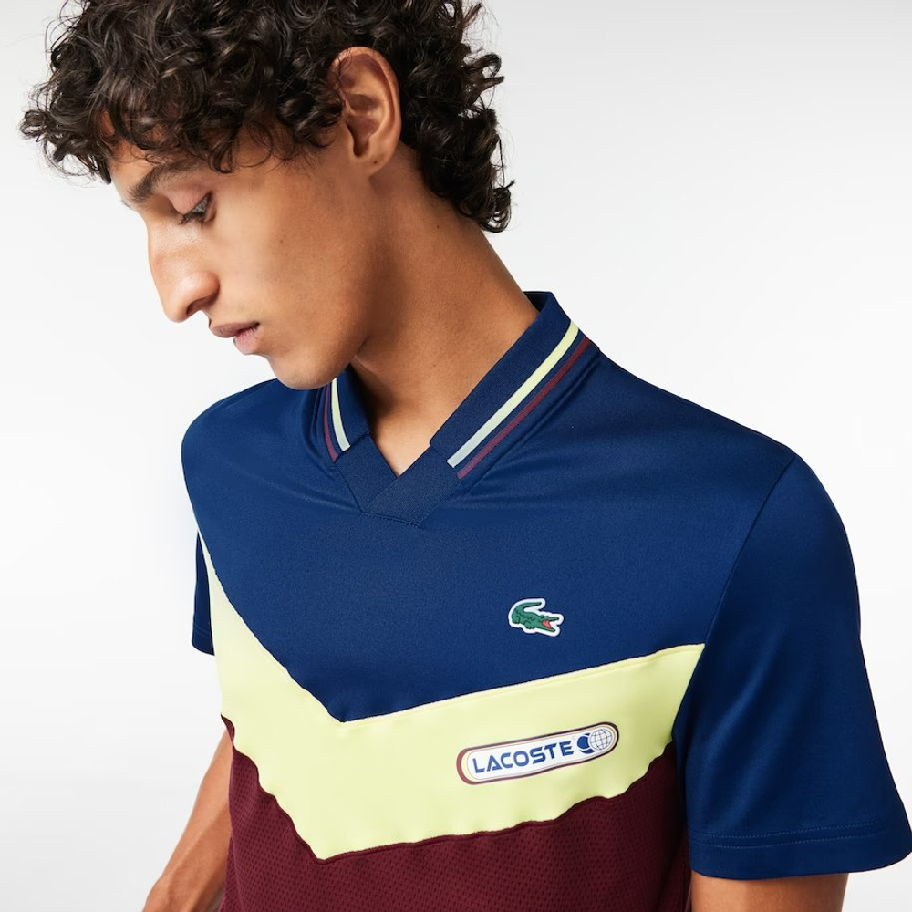 LACOSTE TENNIS X DANIIL MEDVEDEV SEAMLESS EFFECT POLO SHIRT FIRST