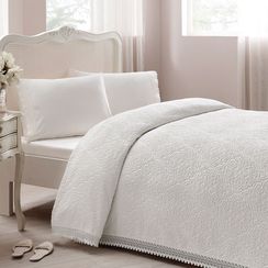 Набор с покрывалом пике LA PERLA  кремовый евро  TIVOLYO HOME