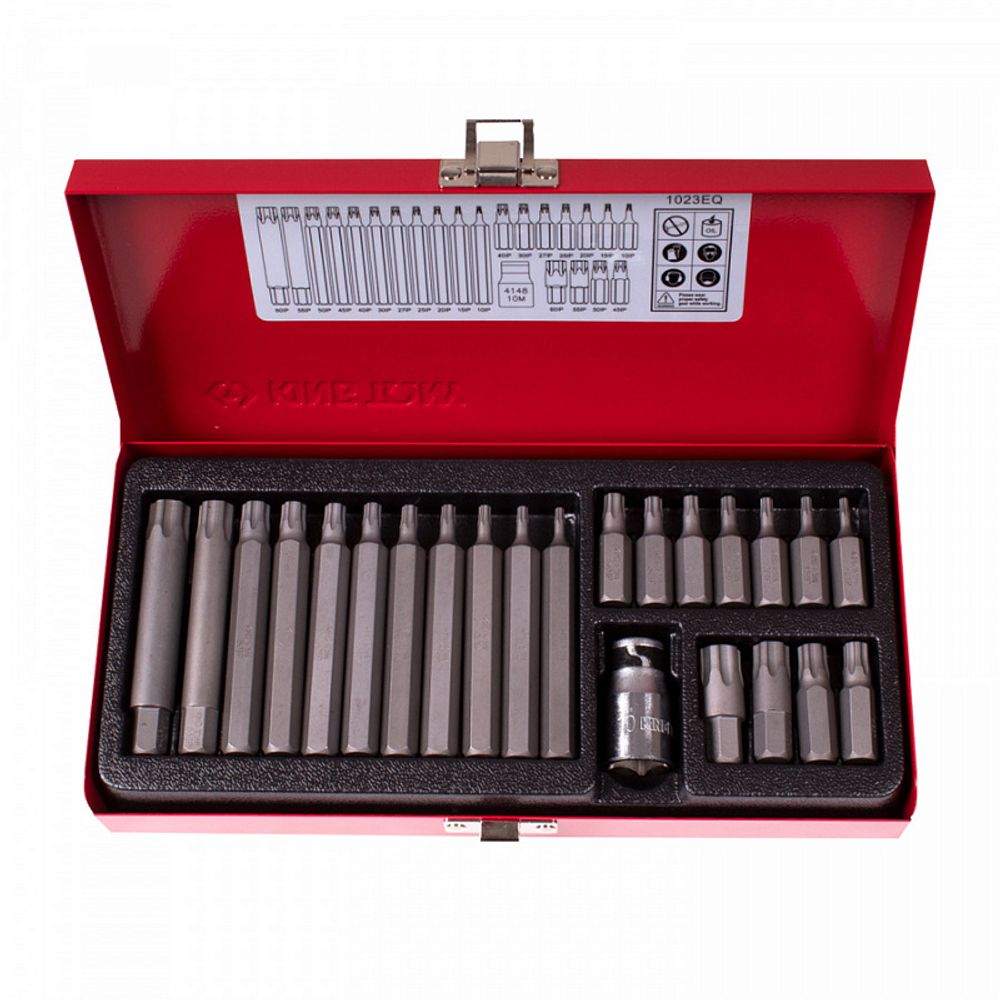 KING TONY (1023EQ) Набор вставок (бит) 10 мм, TORX PLUS, IP10-IP60, 23 предмета