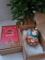 Стеклянная матрешка Танечка с лисичкой