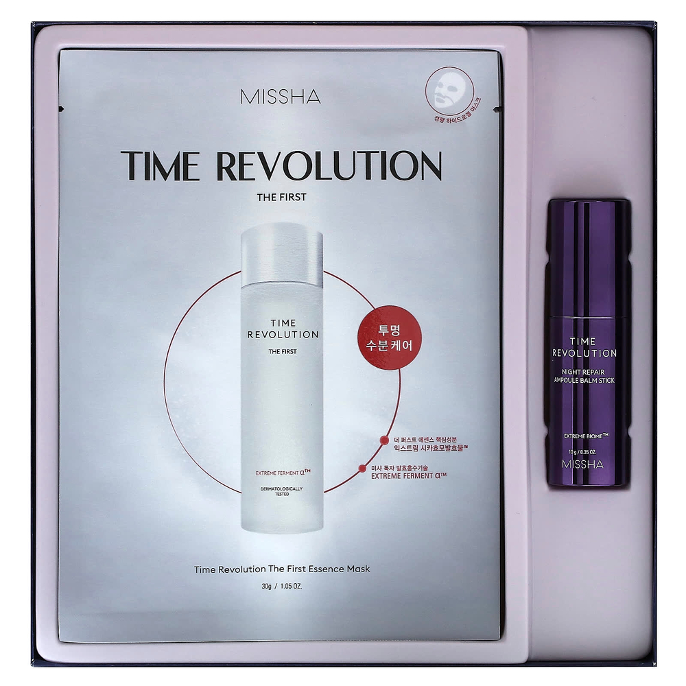 Missha, Time Revolution Night Repair Firming Care Set, Holiday Edition, набор из 6 предметов