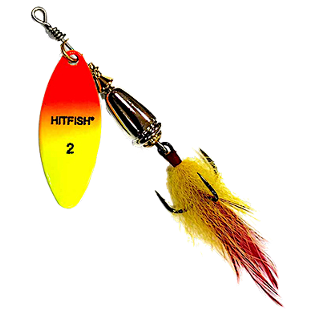 Блесна вращ. HitFish 3002-2-077 Palia Long Acoustic 55мм 10г №2 цвет 77