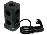 Сетевой фильтр  Cablexpert TWR-9-U4-W-2