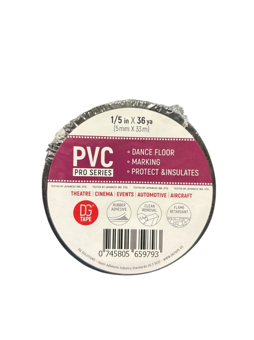 Балетный скотч Dance Floor PVC-mini Tape 5мм х 33м (Черный)