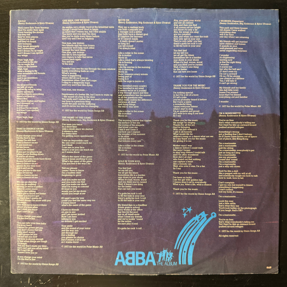 ABBA - The Album (Швеция 1977г.)