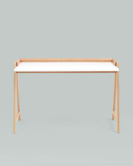 Стол письменный Pyramid 118*53 белый/светлое дерево