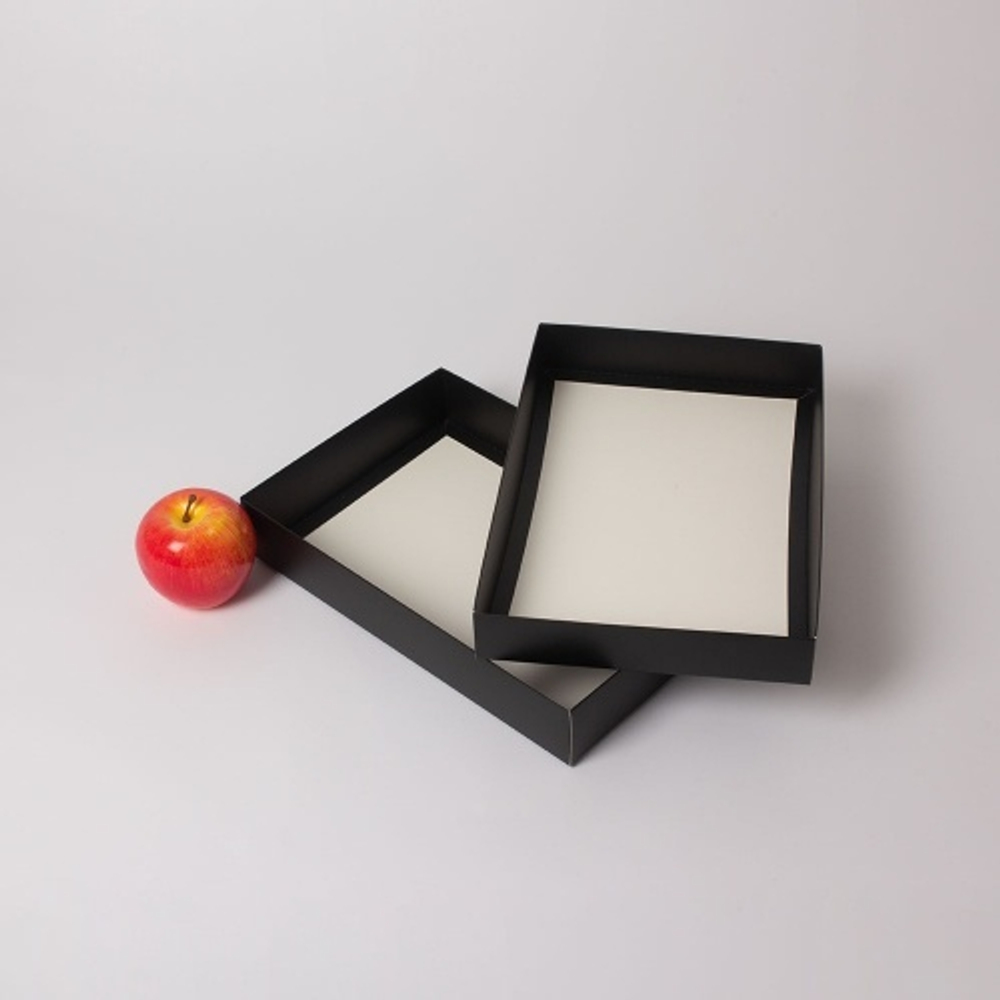 Коробка крышка-дно 30x5x20, черный, картон