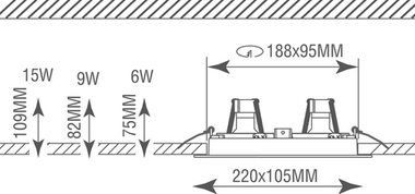 Встраиваемый светильник под сменную лампу