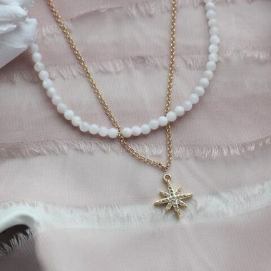 Подвеска Звезда с фианитами 15*13 мм, позолота, У036