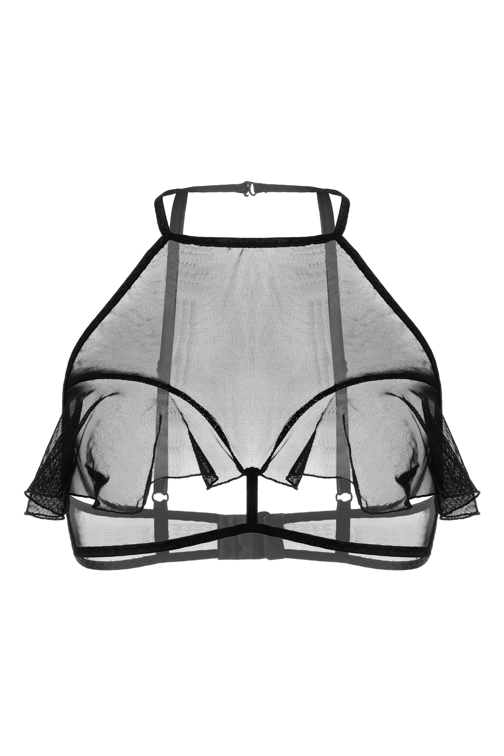 Эротический бралетт Erolanta Karen с открытой грудью черный 46-48