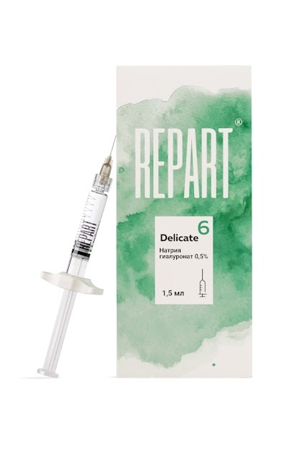 Repart 6 DELICATE (р-р гиалуронат натрия 0,5% для биоревитализации), шприц 1,5 мл