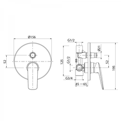 Смесители Migliore Laguna 26086 скрытого монтажа с девиатором