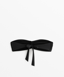 OYSHO Топ бикини-бандо, черный