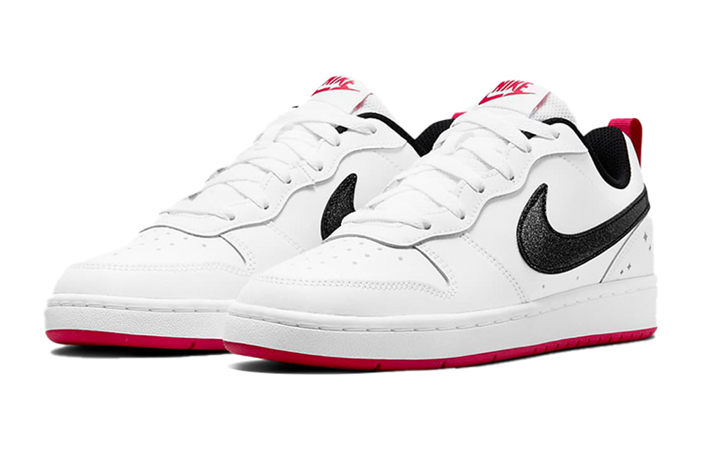 Nike Court Borough Low 2 SE Casual Low Panel Shoes GS White Red