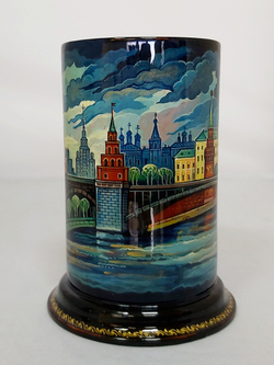 Стакан под ручки с карандашами "Москва" (Ручная роспись Палех)
