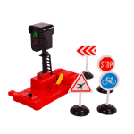 Железная дорога со светофором на бат. 49*9*31см, свет, звук. коробка