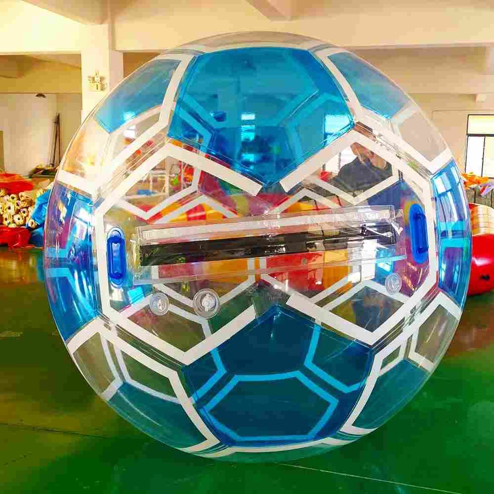 Аттракцион Водный шар "Футбольный мяч Голубой", ПВХ, 2 м
