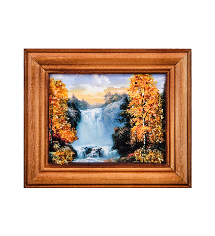 AMB-75/35 Картина «Красота природы» (с янтарной крошкой) дер.краш.рамка 7х9