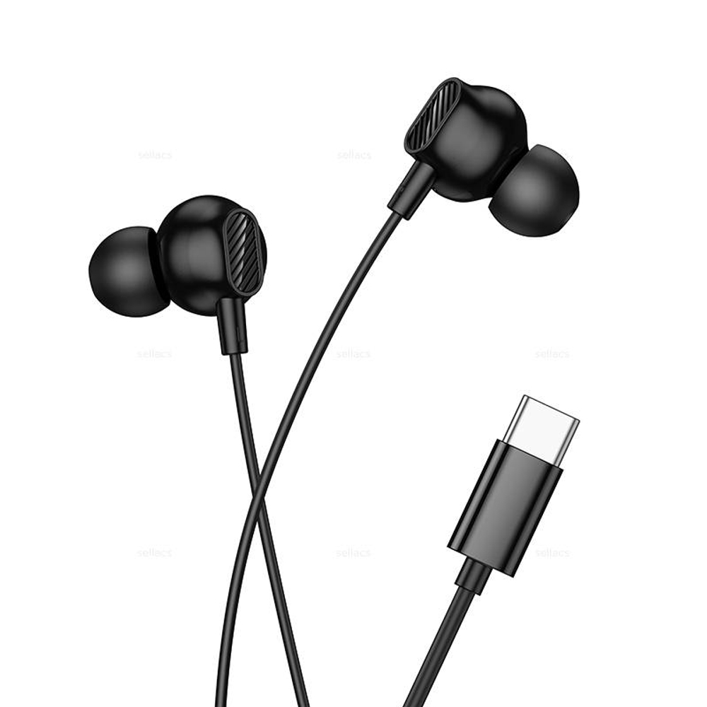 Hoco M117 Victory цифровые наушники с микрофоном на Type-C (black)