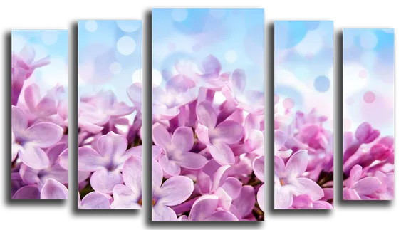 Модульная картина "Лиловая сирень"