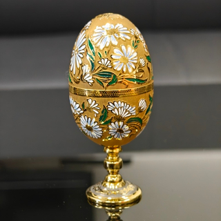 Сувенир Яйцо-рюмки "Ромашки" с эмалью (златоустоуская гравюра)