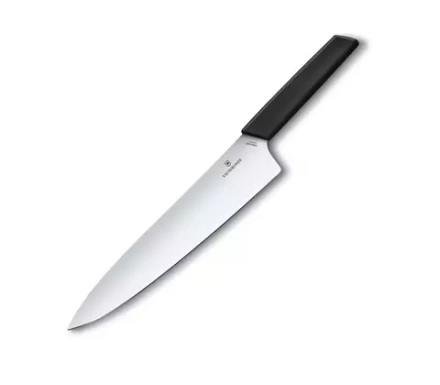 Victorinox - Нож Swiss Modern 22см для порционирования, черный / артикул   6.9013.22B  / GTIN 7611160092311