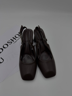 Туфли женские экокожа арт. 331-4 цвет "коричнево-бордовый"