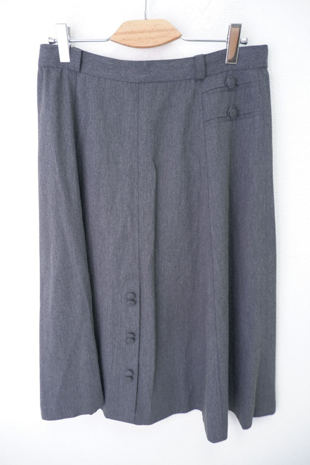 Юбка серая шерстяная 48 размер