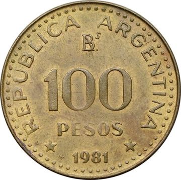 100 песо 1981 Аргентина