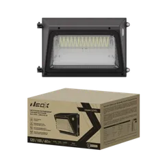 Светильник уличный настенный светодиодный WLP-LEVEL 120PA3-PC-BL 120/100/60Вт 100-277В 145Лм/Вт 3CCT 5лет IP65 NEOX