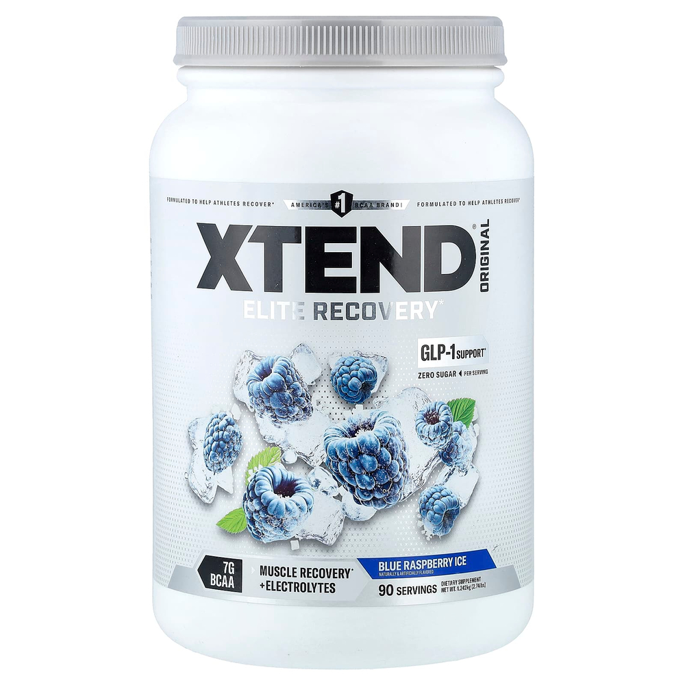XTEND, 7 г BCAA, со вкусом голубой малины, 1242 кг (2,74 фунта)