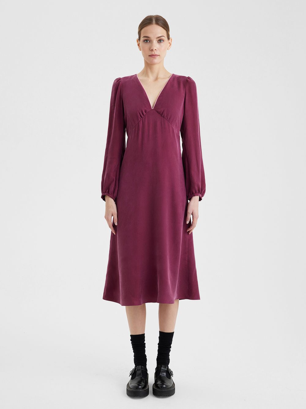 Платье ГРЭЙС бордового цвета