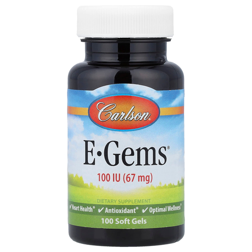 Carlson, E-Gems®, 67 мг (100 МЕ), 100 капсул