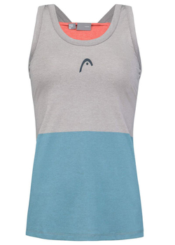 Женский топ теннисный Head Padel Tech Tank Top - grey/electric blue