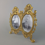 Двойная бронзовая рамка для фото