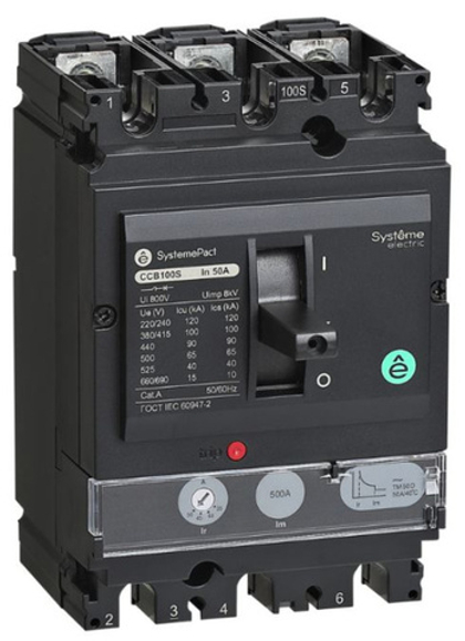 Автоматический выключатель в литом корпусе Systeme Electric SPC100F016L3DF