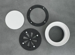 Решетка магнитная теневая вентиляционная с клапаном D125 - Nova