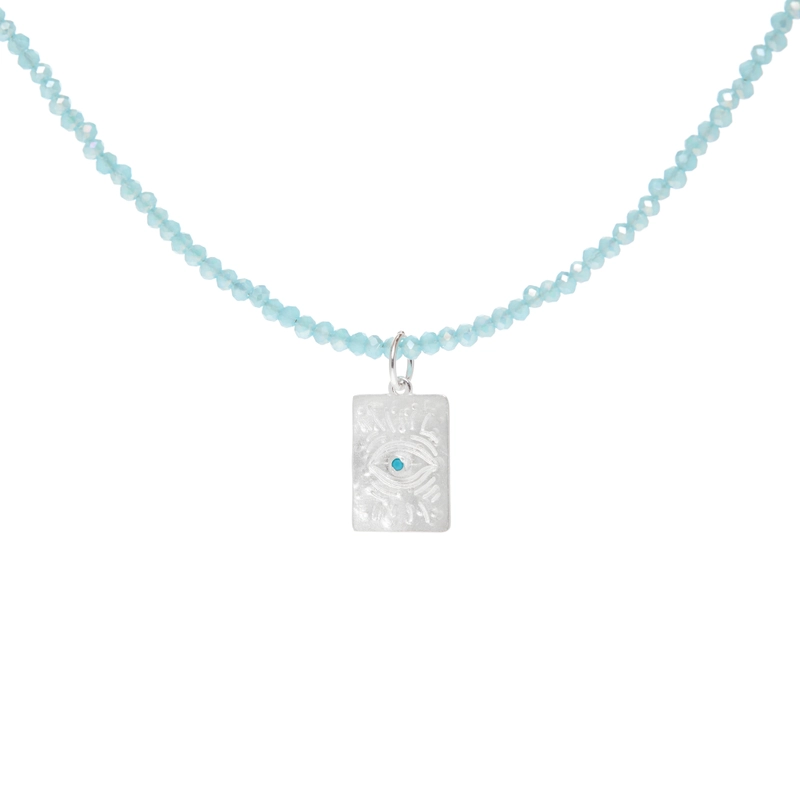 Колье Холли Бирюзовый Глаз с Кристаллом